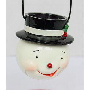 Smiling Hanging Snowman Ornament